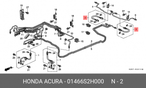 Тормозной шланг 01466S2H000 HONDA