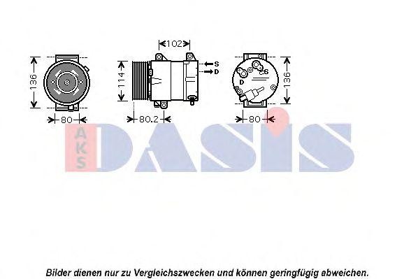 Компрессор, кондиционер 851563N AKS DASIS