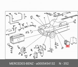 Коммутатор, система зажигания A 000 545 41 32 MERCEDES BENZ