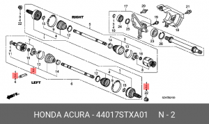 Пыльник ШРУСа (комплект) 44017STXA01 HONDA