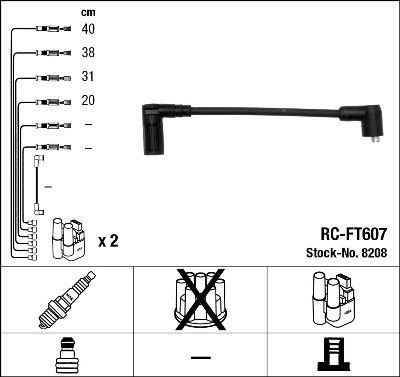 Ккомплект проводов зажигания 8208 NGK NTK
