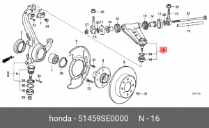 Рычаг независимой подвески колеса, подвеска колеса 51459SE0000 HONDA