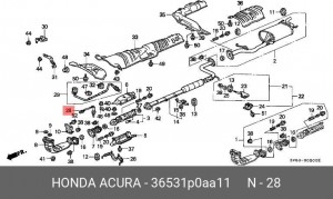 Лямбда-зонд 36531P0AA11 HONDA
