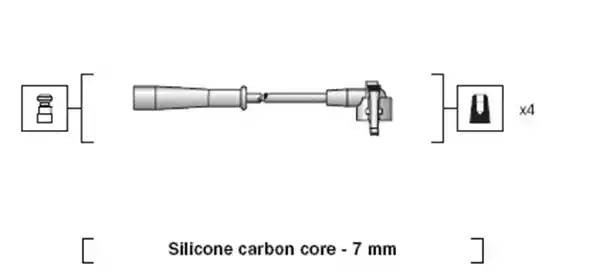Ккомплект проводов зажигания 941318111038 MAGNETI MARELLI
