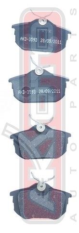 Колодки тормозные дисковые AKD3593 AKYOTO