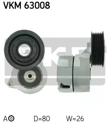 Натяжной ролик, поликлиновой  ремень VKM63008 SKF