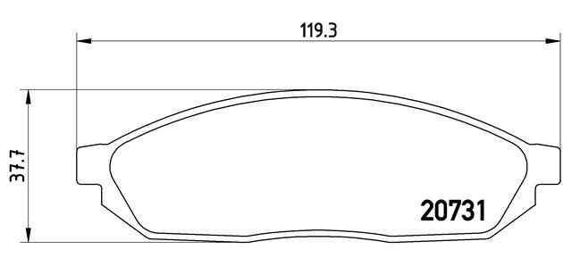 Комплект тормозных колодок, диско P 59 007 BREMBO
