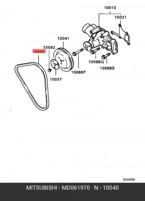 Клиновой ремень MD061970 MITSUBISHI