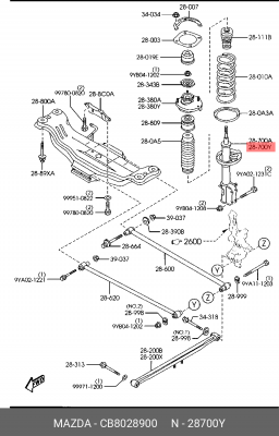 Амортизатор CB8028900 MAZDA