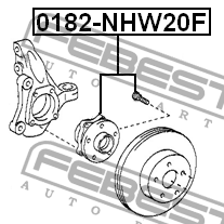 Ступица колеса 0182-NHW20F FEBEST