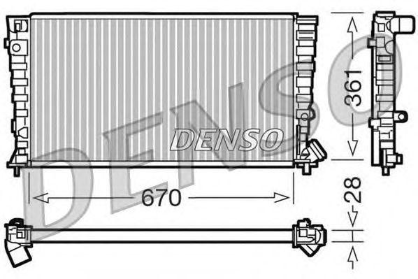 Радиатор, охлаждение двигател DRM07030 DENSO