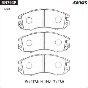 Колодки тормозные дисковые SN794P ADVICS