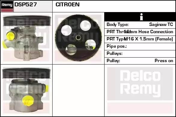 Гидравлический насос, рулевое управление DSP527 DELCO REMY