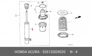 Амортизатор 52612SG9020 HONDA