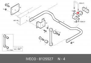 Подвеска, стабилизатор 8125527 IVECO