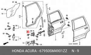 Петля - шарнир открывания двери 67950SM4901ZZ HONDA