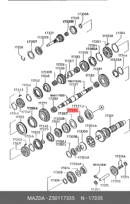 Сальник дифференциала Z50117335 MAZDA