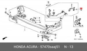 Датчик, частота вращения колеса 57470SAAJ51 HONDA