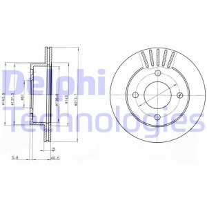 Тормозной диск BG3548 DELPHI