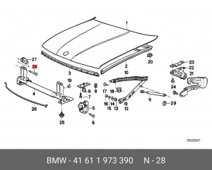Шпилька соединительная 41 61 1 973 390 BMW