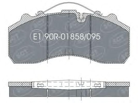 Комплект тормозных колодок, диско SP305 SCT