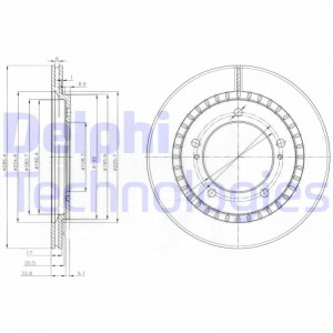 Тормозной диск BG3820 DELPHI