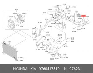 Расширительный клапан, кондиционер 9760417510 HYUNDAI KIA