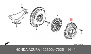 Корзина сцепления 22300PR7025 HONDA