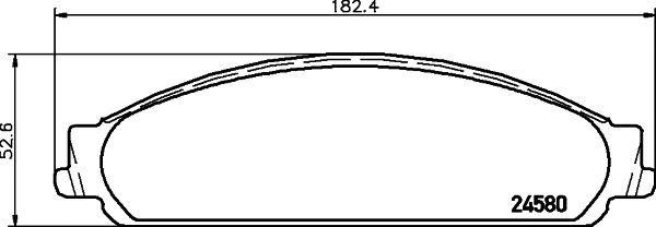 Комплект тормозных колодок, диско 2458002 TEXTAR