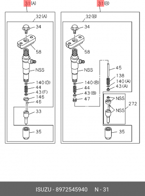 Распылитель 8-97254-594-0 ISUZU