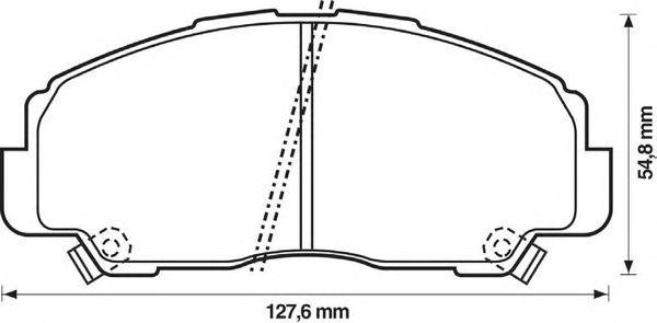 Комплект тормозных колодок, диско 572278B BENDIX JURID