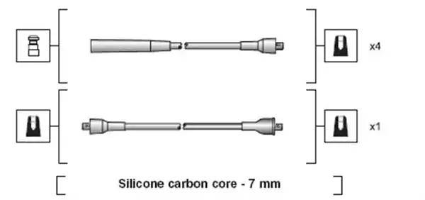Ккомплект проводов зажигания 941318111114 MAGNETI MARELLI