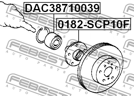 Подшипник ступицы колеса DAC38710039 FEBEST
