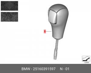 Ручка рычага переключения передач 25 16 0 391 597 BMW