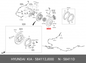 Диск тормозной 584112J000 HYUNDAI KIA