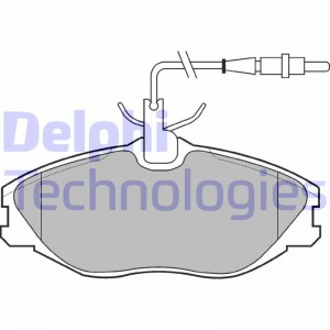 Комплект тормозных колодок, диско LP986 DELPHI
