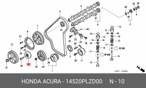 Паразитный / Ведущий ролик, зубчатый ремень 14520PLZD00 HONDA