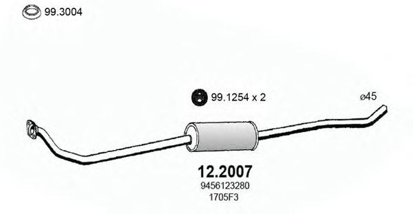 Предглушитель выхлопных газов 122007 ASSO
