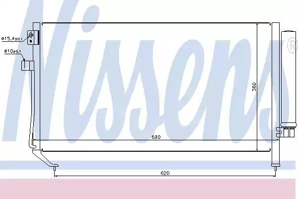 Конденсатор, кондиционер 94848 NISSENS