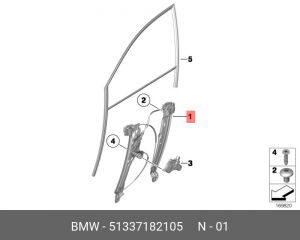 Стеклоподъемник 51 33 7 182 105 BMW