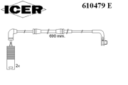 Датчик износа тормозных колодок 610479E ICER