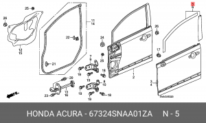 Деталь 67324SNAA01ZA HONDA