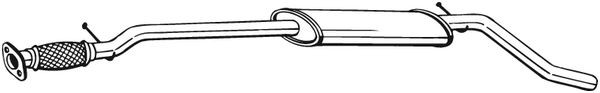 Средний глушитель выхлопных газов 286-325 BOSAL