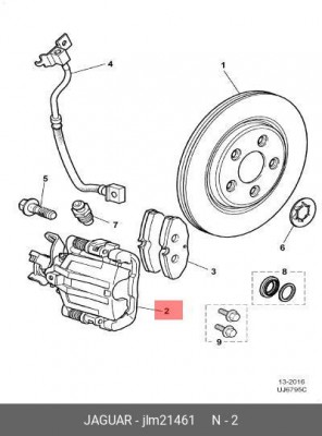 Тормозной суппорт JLM21461 JAGUAR
