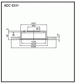 Диск тормозной ADC0331 ALLIED NIPPON