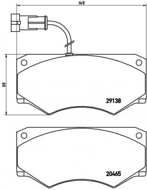 Комплект тормозных колодок, диско PA6016 BREMBO