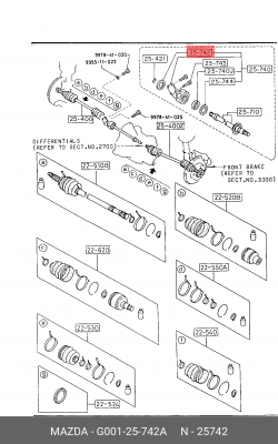 Сальник G00125742A MAZDA