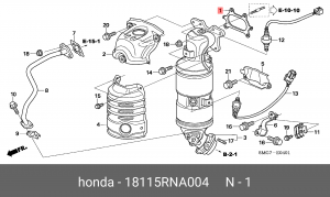 Прокладка системы выпуска ОГ 18115RNA004 HONDA
