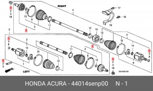 ШРУС 44014SENP00 HONDA