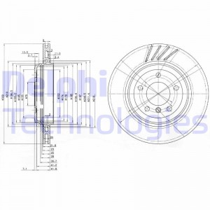 Тормозной диск BG3831 DELPHI